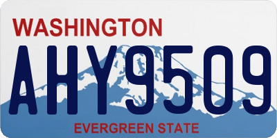 WA license plate AHY9509