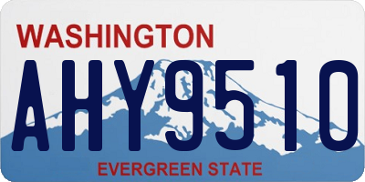 WA license plate AHY9510