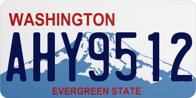 WA license plate AHY9512