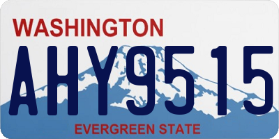 WA license plate AHY9515
