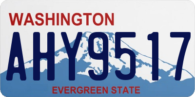 WA license plate AHY9517