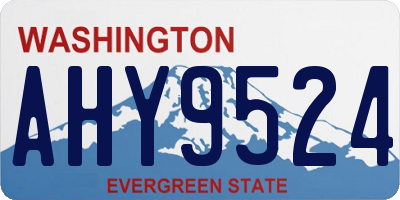 WA license plate AHY9524