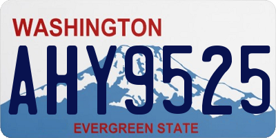 WA license plate AHY9525