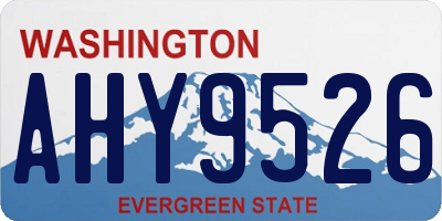 WA license plate AHY9526
