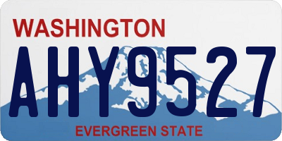 WA license plate AHY9527