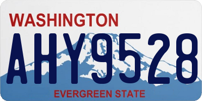 WA license plate AHY9528