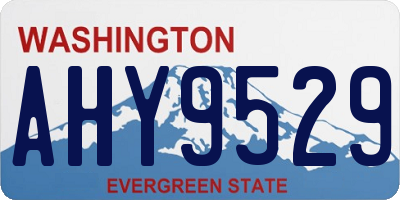 WA license plate AHY9529