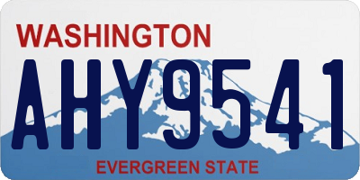 WA license plate AHY9541