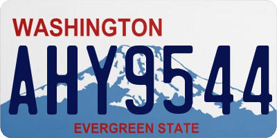 WA license plate AHY9544