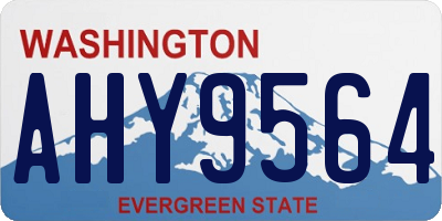 WA license plate AHY9564