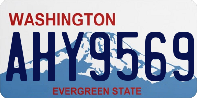 WA license plate AHY9569