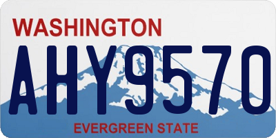 WA license plate AHY9570