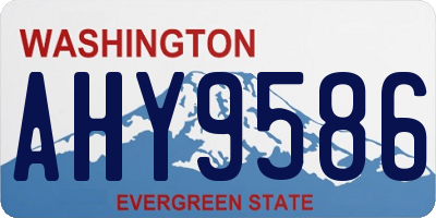 WA license plate AHY9586