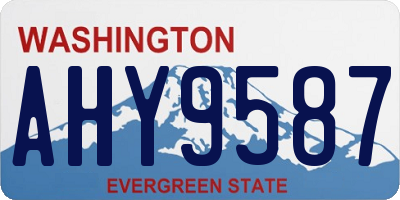 WA license plate AHY9587