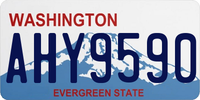 WA license plate AHY9590