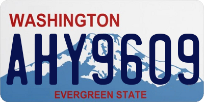 WA license plate AHY9609