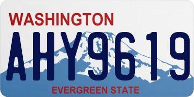 WA license plate AHY9619