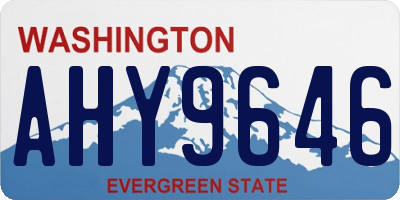 WA license plate AHY9646