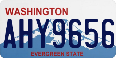 WA license plate AHY9656