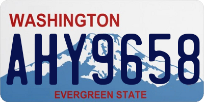 WA license plate AHY9658