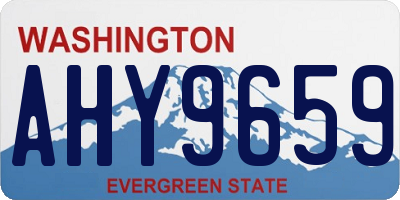 WA license plate AHY9659