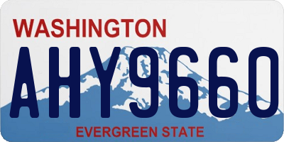 WA license plate AHY9660