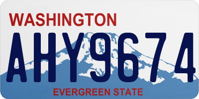 WA license plate AHY9674