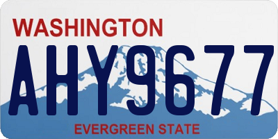 WA license plate AHY9677