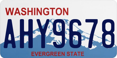 WA license plate AHY9678