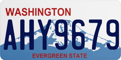 WA license plate AHY9679