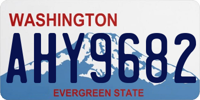 WA license plate AHY9682