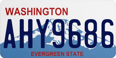 WA license plate AHY9686