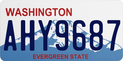 WA license plate AHY9687
