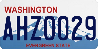 WA license plate AHZ0029