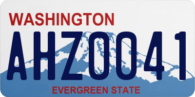 WA license plate AHZ0041