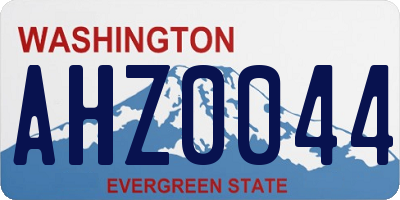 WA license plate AHZ0044
