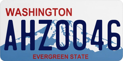 WA license plate AHZ0046