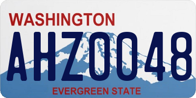 WA license plate AHZ0048