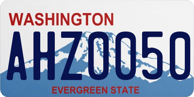 WA license plate AHZ0050