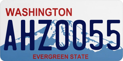 WA license plate AHZ0055
