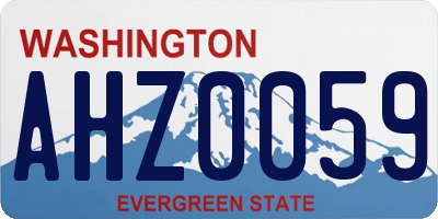 WA license plate AHZ0059