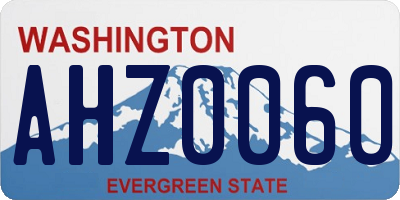WA license plate AHZ0060