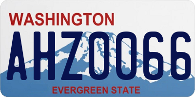 WA license plate AHZ0066