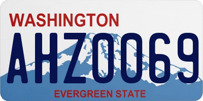 WA license plate AHZ0069