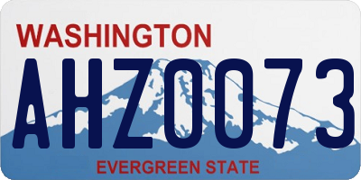 WA license plate AHZ0073