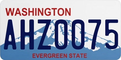 WA license plate AHZ0075