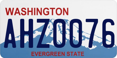 WA license plate AHZ0076