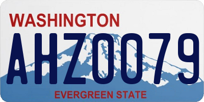 WA license plate AHZ0079