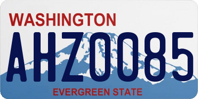 WA license plate AHZ0085
