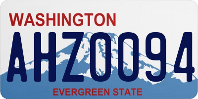 WA license plate AHZ0094